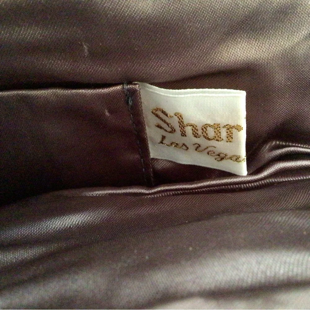 Vintage SharMark Black and Clear Beaded Clutch - Picture 6 of 13